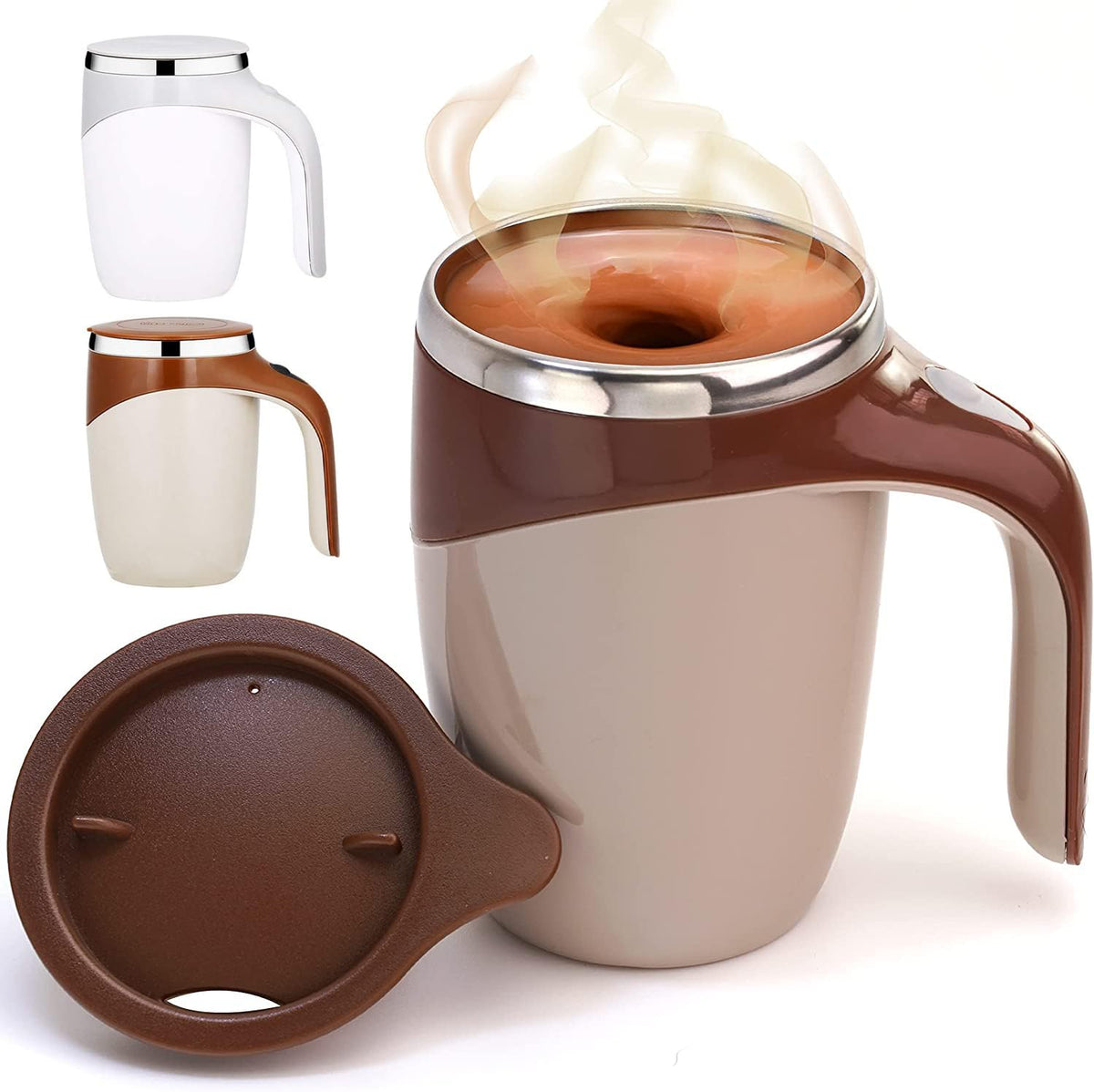 350ml Automatic Self Stirring Mug Coffee Milk Juice Mixing Cup Electric Stainles