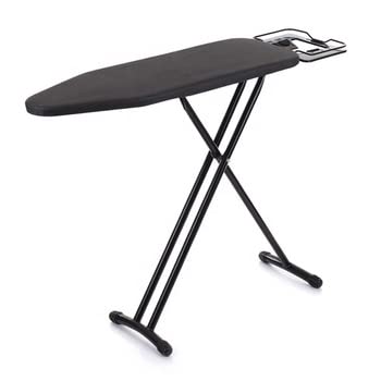 VIO® Multifunctional Ironing Table Fold Up Ironing Board with Metal Press Holder Heat Resistant Removable Cover Foldable Powder Coated Metal Alloy Body Non Slip Feet For Home Hotel