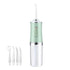 VIO® Water Flosser Cordless Portable Rechargeable Teeth Cleaner Professional Dental Oral Irrigator for Teeth With 4 Nozzle Tips and Multiple Water Pressure Modes for Home Travel (Green)