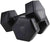 VIO 2 Pieces Non-Slip Hexagonal Dumbbell Neoprene Sand Cement Fixed Weight Hex Dumbbells for Exercise Fitness Core Strength Weight Training Home Gym