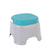 VIO Children's Lightweight, Portable, Plastic, Non-Slip, Stackable Stool for Kindergarten, Pre-School, Durable Easy-Carry Stool with Handle in Vibrant Colors (Medium) (Green-Medium)