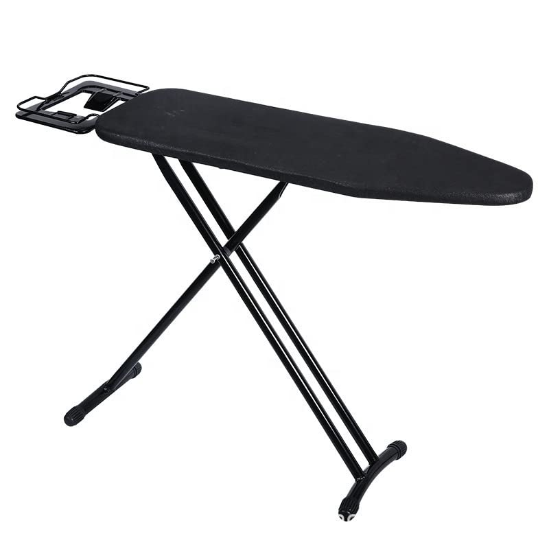 VIO® Multifunctional Ironing Table Fold Up Ironing Board with Metal Press Holder Heat Resistant Removable Cover Foldable Powder Coated Metal Alloy Body Non Slip Feet For Home Hotel