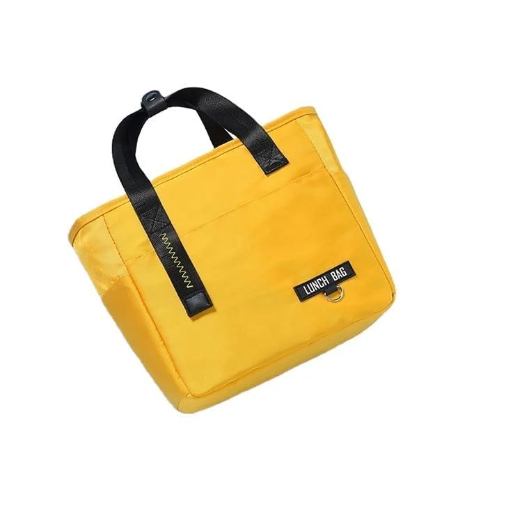 VIO Insulated Waterproof Lunch Bag, Thermal Reusable Lunch bag for Office Work School College Travel Picnic, Small Cooler Tote Bag for Men Women Boys Girls Indoor Outdoor (Yellow)