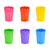 VIO 6 Pack Reusable Stackable Plastic Cups Set Colorful Drinking Tumbler Glasses Dishwasher Safe for Kids Children Toddlers Adult