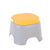 VIO Children's Lightweight, Portable, Plastic, Non-Slip, Stackable Stool for Kindergarten, Pre-School, Durable Easy-Carry Stool with Handle in Vibrant Colors (Medium) (Yellow-Medium)