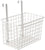 VIO Multifunctional Metal Wire Grid Hanging Storage Basket, Over the Cabinet Door Storage Organizer Rack, No-Drill Basket Holder for Kitchen, Room, Pantry, Bathroom, Home (WHITE)