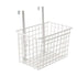 VIO Multifunctional Metal Wire Grid Hanging Storage Basket, Over the Cabinet Door Storage Organizer Rack, No-Drill Basket Holder for Kitchen, Room, Pantry, Bathroom, Home (WHITE)