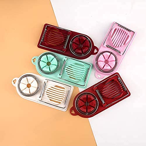 VIO Egg Slicers Egg Cutter Egg Piercer Boiled Egg Slicer Boiled Egg Cutter Kitchen Gadget (PEACH)