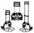 VIO® Heavy Duty Telescopic Moving Lifting Trolley Utility Cart Adjustable Aluminium Hand Truck with Bungee Cord Rope Cable for Luggage Goods Home Office Workshop Cafe Max Load 75 KG (Black)