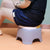 VIO Children's Lightweight, Portable, Plastic, Non-Slip, Stackable Stool for Kindergarten, Pre-School, Durable Easy-Carry Stool with Handle in Vibrant Colors (Medium) (Green-Medium)