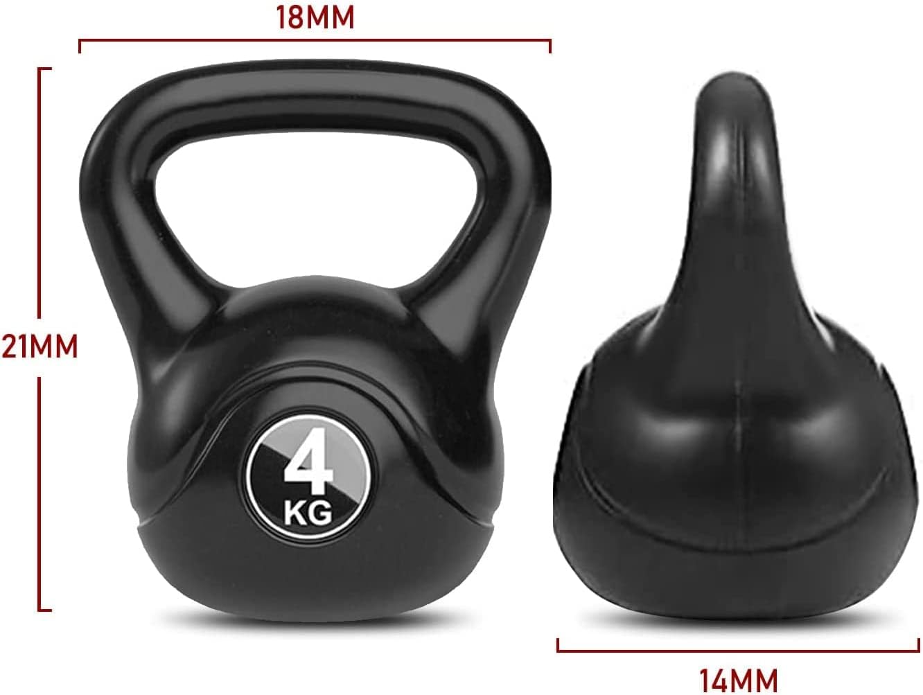 VIO Kettlebell Dumbbell for Strength Training, Cardio, Fitness, Exercise, Weight Training, Kettlebell for Home, Gym, Indoor, Outdoor 4 KG