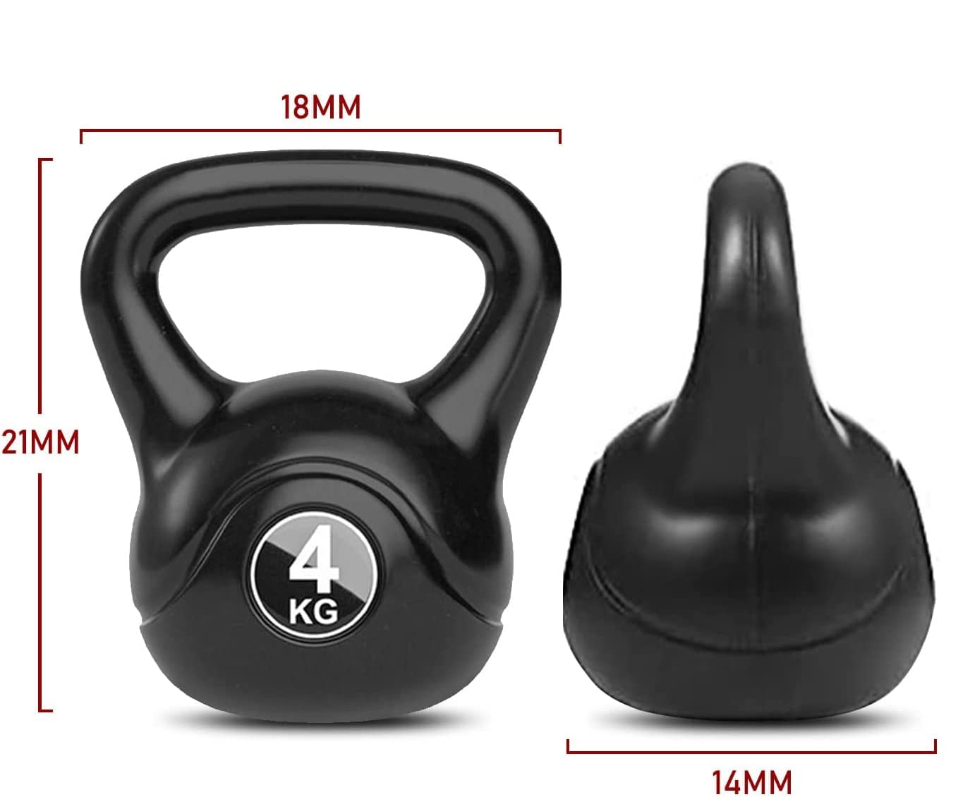 VIO Kettlebell Dumbbell for Strength Training, Cardio, Fitness, Exercise, Weight Training, Kettlebell for Home, Gym, Indoor, Outdoor 4 KG