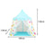 VIO Princess Castle, Play Tent, Large Kids Tent, Hexagonal Kids Playhouse for Indoor & Outdoor Use, Size 120cm * 120cm (Blue with Print)