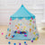 VIO Princess Castle, Play Tent, Large Kids Tent, Hexagonal Kids Playhouse for Indoor & Outdoor Use, Size 120cm * 120cm (Blue with Print)