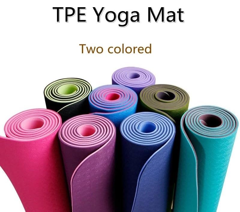 VIO Anti-Slip Roll-Up Yoga Mat, Eco-Friendly Foldable Non-Slip Soft Exercise Mat for Pilates Fitness Gym Workout for Men Women Beginners Elderly for Indoor Outdoor (183CM*61CM* 6MM)