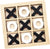 VIO® Large 30CM Classic Wooden Tic Tac Toe Educational XO Game Indoor Outdoor Portable Table Top Strategy Board Puzzle For Boys Girls Adults Kids Family Birthday Gift Party Favors (Black White)