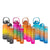 VIO Set of 3 Sports Water Bottles 3 Pack Motivational Bottles with Time Capacity Marker For School Office Home Gym Exercise Fitness Cycling Outdoor Men Women Kids 2000 900 500 ML (Pink Green Orange)