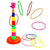 VIO Ring Toss Game Set, Colorful Ring Throwing Quoits Set for Kids Adults, Interactive Circle Ferrule Set for Garden Backyard Party Games