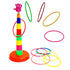 VIO Ring Toss Game Set, Colorful Ring Throwing Quoits Set for Kids Adults, Interactive Circle Ferrule Set for Garden Backyard Party Games