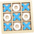 VIO® Large 30CM Classic Wooden Tic Tac Toe Educational XO Game Indoor Outdoor Portable Table Top Strategy Board Puzzle For Boys Girls Adults Kids Family Birthday Gift Party Favors (Blue White)