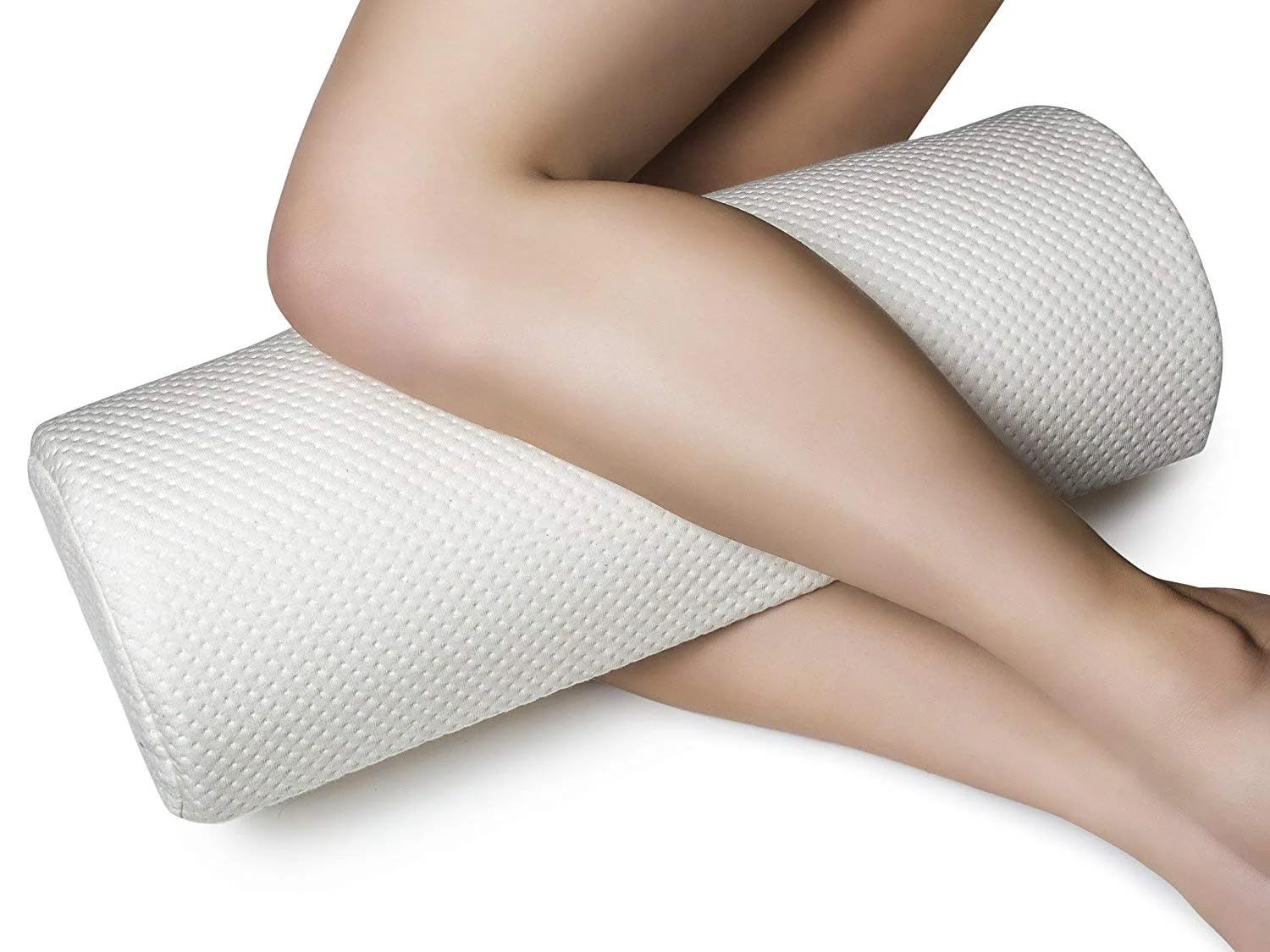 VIO® Memory Foam Pressure Pain Relief Pillow for Legs Knees Joints Back Hip Half Round Leg Positioner Support Pillow for Sciatica Muscle Fatigue Relief Circulation (Half Round)