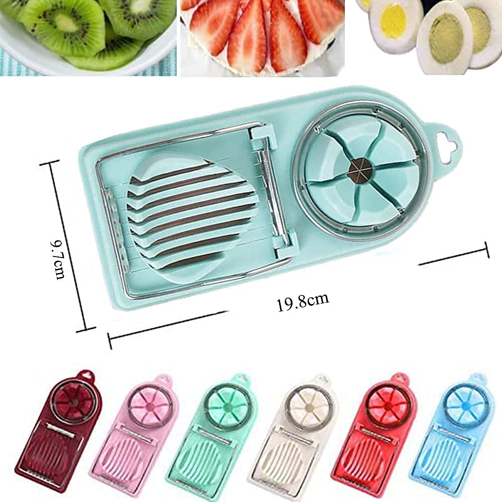 VIO Egg Slicers Egg Cutter Egg Piercer Boiled Egg Slicer Boiled Egg Cutter Kitchen Gadget (PEACH)