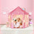 VIO Princess Castle, Play Tent, Large Kids Tent, Hexagonal Kids Playhouse for Indoor & Outdoor Use, Size 120cm * 120cm (PINK)