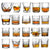 VIO® 6 Pack Crystal Whiskey Bar Glasses Old Fashioned Cocktail Liquor Glass Tumblers for Drinking Bourbon Whiskey Scotch Rum Vodka Cognac Cocktails Set of 6 PC (Clear 280ML)