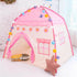 VIO Princess Castle, Play Tent, Large Kids Tent, Hexagonal Kids Playhouse for Indoor & Outdoor Use, Size 120cm * 120cm (Beige Pink)