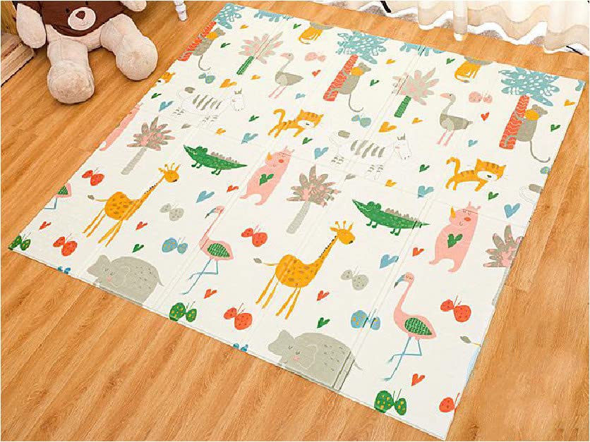 VIO Baby Non-slip Portable Foldable Play Mat, Infant Baby Crawling Mat, Toddler and Kids Waterproof Foam Floor Mat, Washable, Easy-wipe Foam Mat