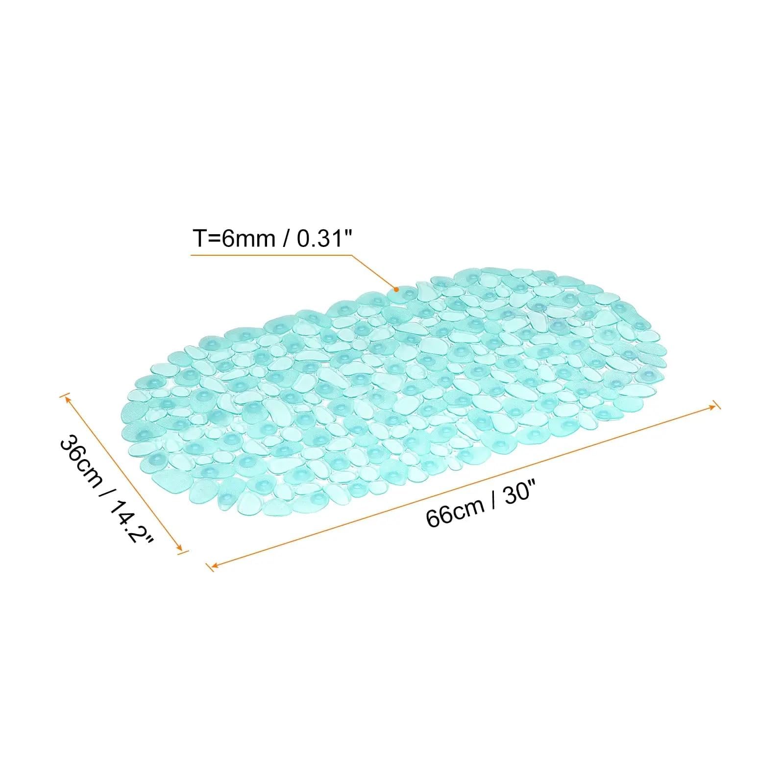 VIO 2 Pack Anti Slip Bath Mat Safety Non Slip Mat with Suction Cups Durable Soft Rubber Bath Tub Shower Mat with Suction Cups Large Size Machine Washable Non Skid Light Weight PVC Mat (Green)