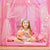 VIO Princess Castle, Play Tent, Large Kids Tent, Hexagonal Kids Playhouse for Indoor & Outdoor Use, Size 120cm * 120cm (PINK)