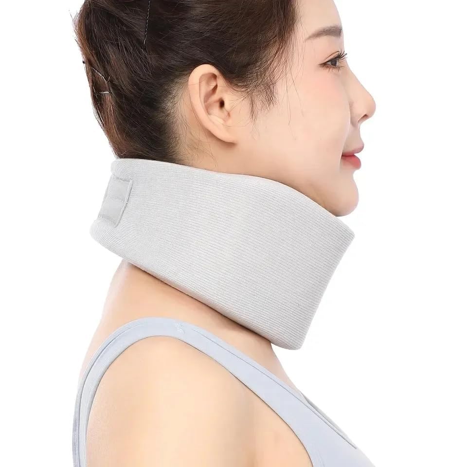 VIO® Soft Foam Neck Brace Adjustable Cervical Collar Universal Spine Vertebral Brace Pain Pressure Relief Posture Corrector Promotes Alignment Supports Injury Stabilization Sleep for Women Men (Blue)