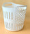 VIO Plastic Laundry Bin, Multi-Purpose Flexible Laundry Storage Basket Hamper, Light Weight and Durable Large Dirty Clothes Organizer Basket with Handles 40 Litres (Medium White)