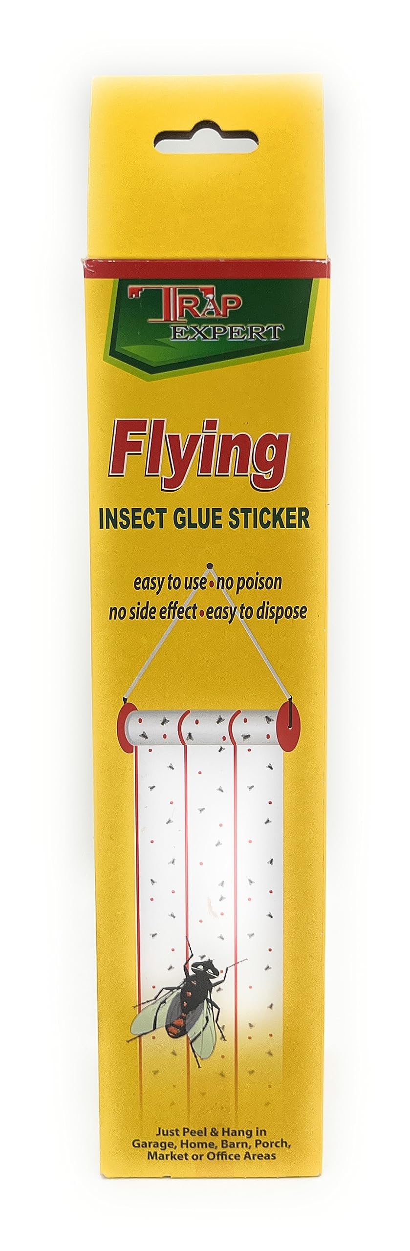 VIO® Flying Insect Glue Sticker Trap Eco Friendly Pest Control Solution Indoor Use Sticky Fly Paper Strips Effective Mosquito Gnats Fruit Fly Bug Catcher Safe Home Fly Trap Kit with Hanging Hooks