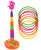 VIO Ring Toss Game Set, Colorful Ring Throwing Quoits Set for Kids Adults, Interactive Circle Ferrule Set for Garden Backyard Party Games