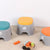 VIO Children's Lightweight, Portable, Plastic, Non-Slip, Stackable Stool for Kindergarten, Pre-School, Durable Easy-Carry Stool with Handle in Vibrant Colors (Medium) (Orange-Medium)