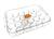 VIO Egg Holder for Refrigerator, Reusable Plastic Egg Organiser, Plastic Egg Storage Container, Clear Stackable Egg Tray with Lid, Clear Fridge Storage Box, Holds 24 Eggs (Clear - Orange Crisper)