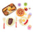 VIO Pretend Play Fast Food Set for Children Role Play Toys Kids Boys Girls with Steak Fried Egg Doughnut Ice Cream Pizza Burger Fries Fast Food Accessories for Home Kindergarten Nursery School