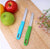 VIO 12 Piece Stainless Steel Daily Use Knives, Multicolored Super Sharp Blade Kitchen Knives, Fruit Knife for Slicing, Cutting, Chopping, Carving, Dishwasher Safe, 18.5 Centimeter