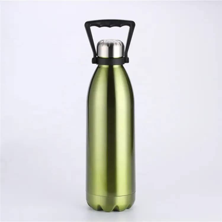 VIO 1L Cola Shaped Stainless Steel 1000ml Sports Water Bottle Double Wall Coke Cola Shape 1 Litre Water Bottle vacuum flasks (DARK BLUE)