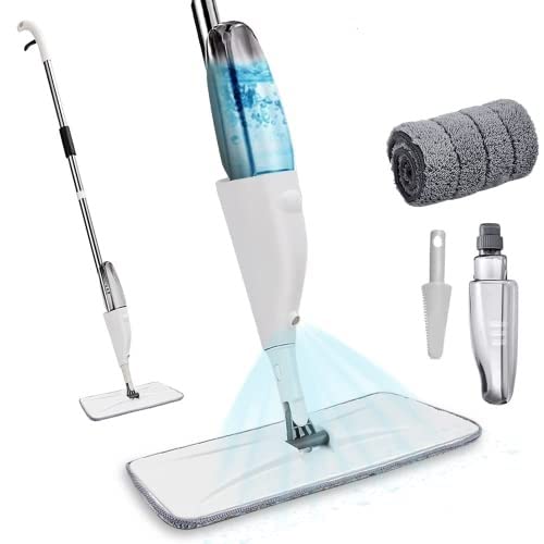 1 Scraper, 360 Degree Spin Flat Mop for Home Kitchen Office