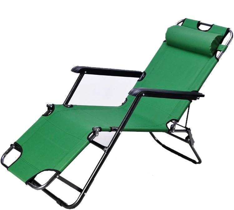 VIO Foldable Chaise Bed,Portable Lightweight Adjustable Outdoor Reclining Chair with Headrest, Sun Lounger for Garden,Patio,Pool,Beach,Picnic,Barbecue,Camping,Backyard (153 * 45 * 80CM) (Blue)