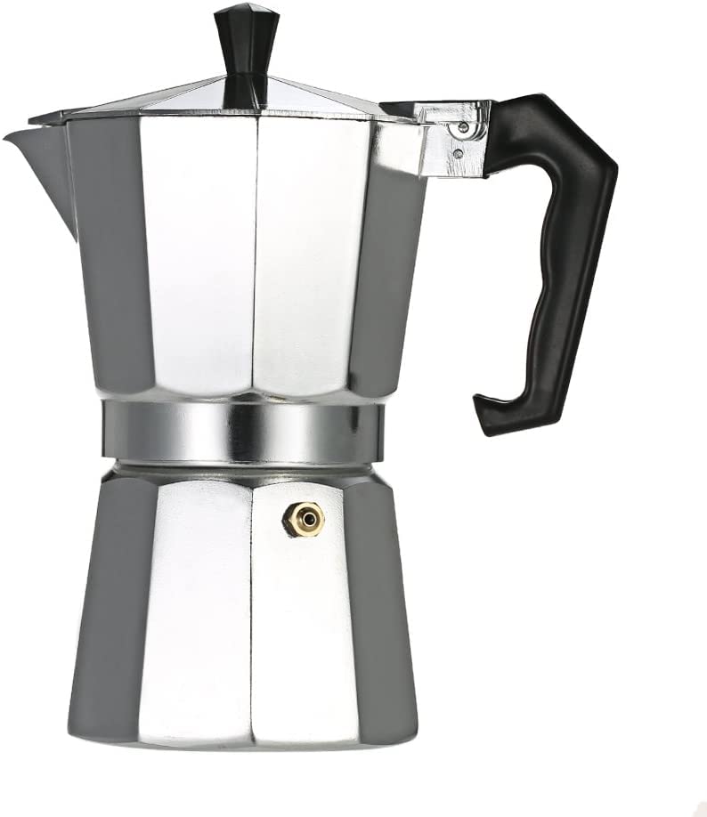 VIO Stovetop Espresso and Coffee Maker, Moka Pot for Classic Italian and Cuban Cafe Brewing, Cafetera (6 cup)