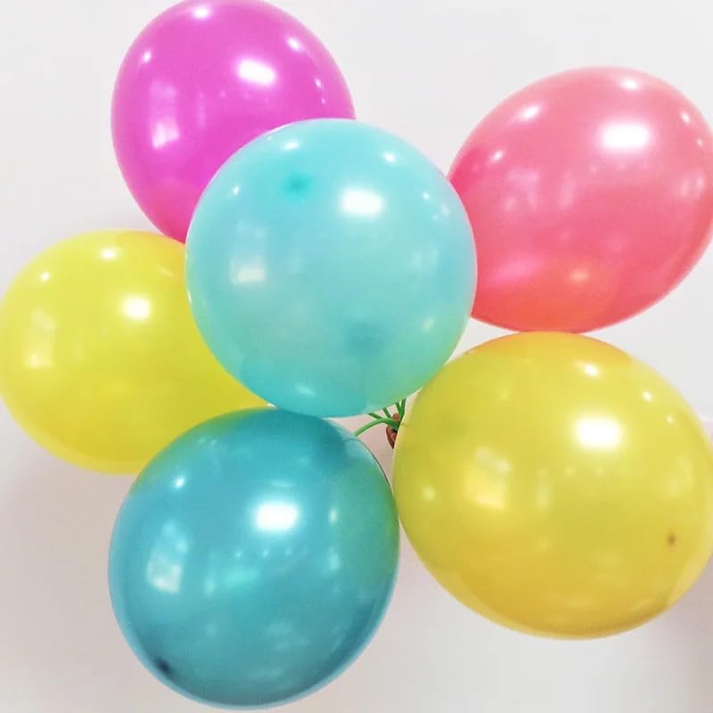 VIO 100 Pack Colorful Balloons for Birthday, Graduation, Engagement, Wedding, Anniversary, Metallic Multicolor Party Decoration Supplies (Color Metallic)