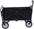 VIO Collapsible Folding Outdoor Utility Wagon Trolley, Heavy Duty Garden Cart with Wheel Brakes and 2 Cup Holders, for Shopping,Picnic,Beach (Black)