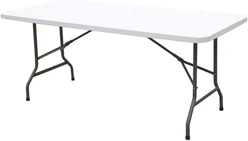 VIO Multi-Functional Adjustable Folding Table, Lightweight Trestle Outdoor Camping Table, Ideal For Crafts, Outdoor Events, Convenient Carry Handle (180 CM)