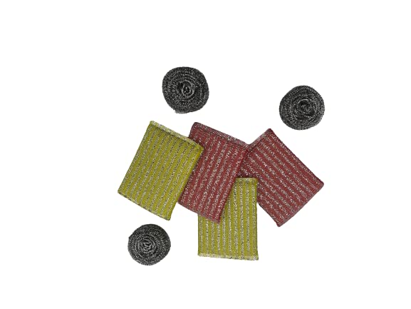 VIO Stainless Steel Sponge Scourer Set (7 Piece Set)