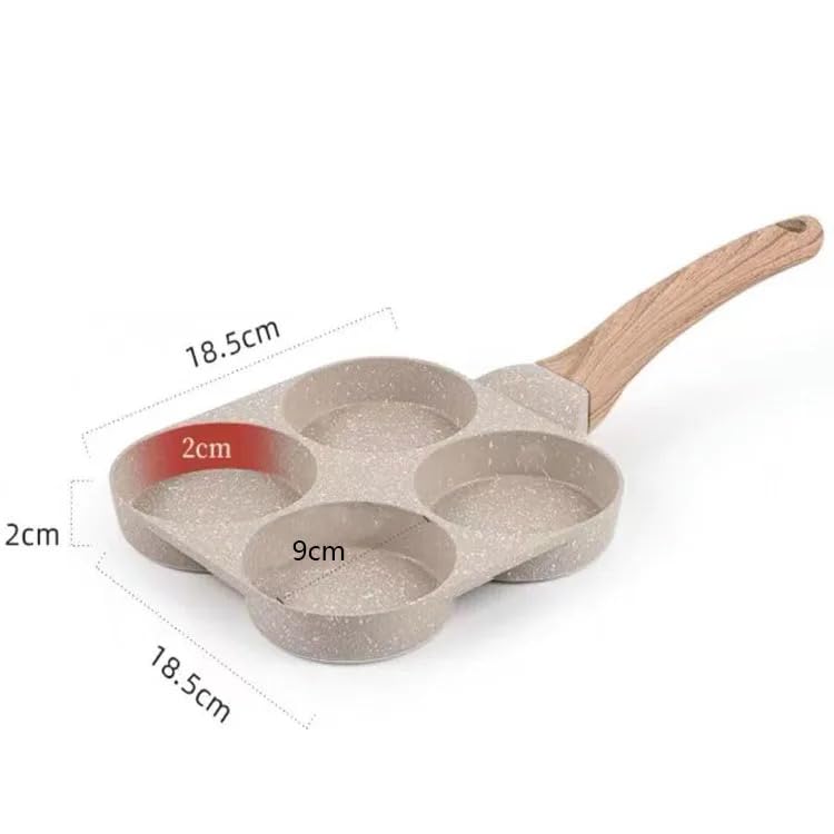 VIO Non-Stick Egg Frying Pan Pancake Omelette Pan Aluminium Alloy Fried Egg Cooker for Cooking Ham Omelette Egg (3 CUP New Black)