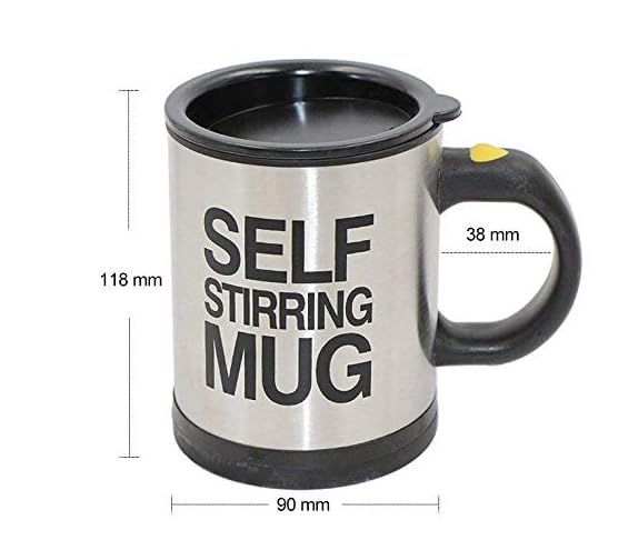 VIO Automatic Self Stirring Coffee Mug, Electric Mixing Cup, Rotating Home Office Travel Mixing Cup, Multifunctional Anti Rust Self Stirring Cup, for Coffee, Milk, Cocoa (BROWN)